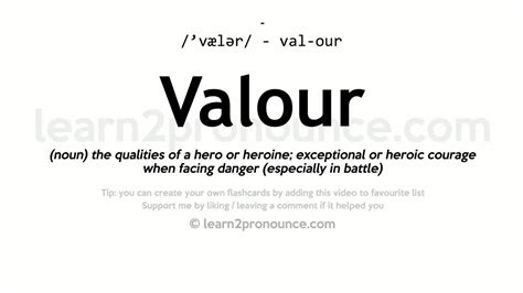 valoru|VALOUR definition and meaning 